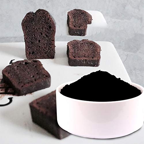 Gjyia 20 / 50g Polvo de carbón de bambú Negro Comestible Ingredientes cosméticos Alimentos DIY 50