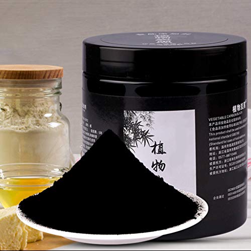 Gjyia 20 / 50g Polvo de carbón de bambú Negro Comestible Ingredientes cosméticos Alimentos DIY 50