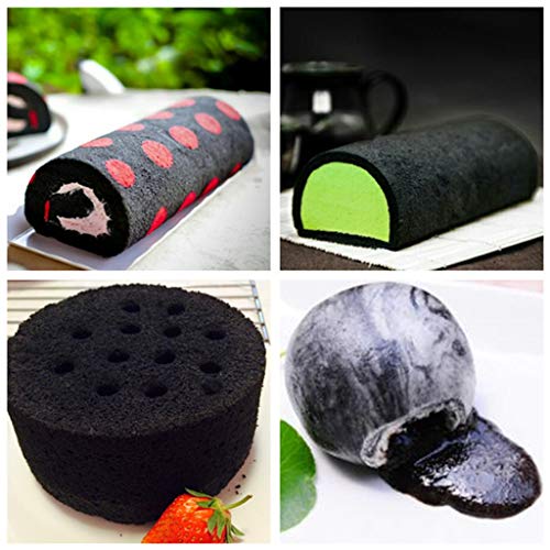 Gjyia 20 / 50g Polvo de carbón de bambú Negro Comestible Ingredientes cosméticos Alimentos DIY 50