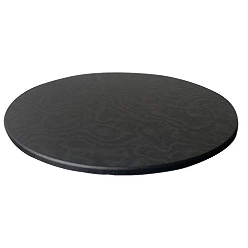 GKDM Manteles de mesa redondos, 2 unidades, lavables a máquina, impermeables, antideslizantes, para mesa de comedor de cocina, 80 cm, color negro