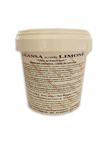 Glaseado Espejo Para Decorar Tartas, Reposteria, Galletas, Cupcake, Sin gluten - 1 KG (Limón - Amarillo)