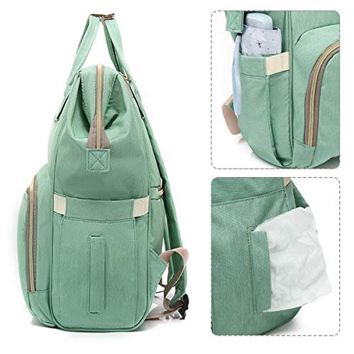 Glenmore's Page Mochila Carro Bebe Pañales Bolso Maternal Mochilas para Mama Impermeable Grande Mochilas Viaje (verde)