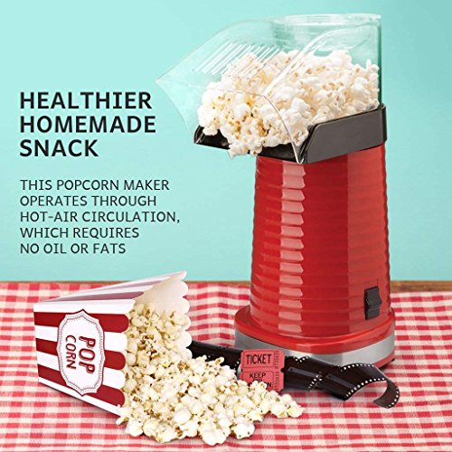 Global Gourmet máquina de las palomitas 1200W | Máquina de palomitas de maíz gourmet | El mejor dispositivo de palomitas de maíz: sin grasa y saludable