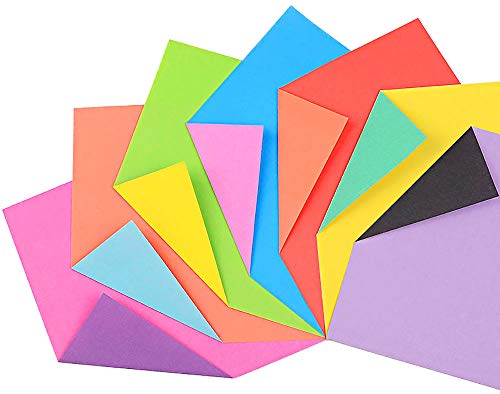 GLOBALDREAM Papel de Origami, 200 Hojas Origami Papel 15x15 Papiroflexia Doble Cara de Papel para Decoracion de Fiesta de Inicio de Juguete de Los Ninos