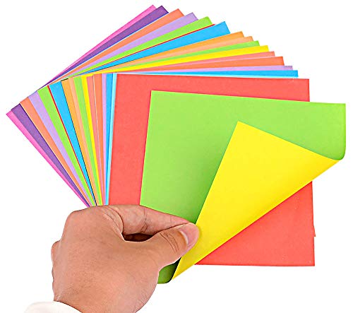 GLOBALDREAM Papel de Origami, 200 Hojas Origami Papel 15x15 Papiroflexia Doble Cara de Papel para Decoracion de Fiesta de Inicio de Juguete de Los Ninos