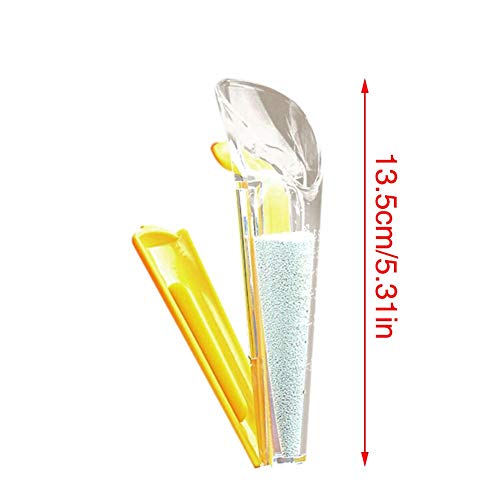 globalqi Vasos de medición para Hornear para levadura de Pan y líquidos, levadura Seca de plástico Vaso de medición Especial con Clip de Sellado para Cocina casera - 5.3 Pulgadas