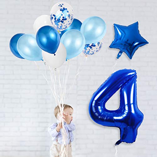Globo de Cumpleaños 4 año, Globo 4 Año, 4 Cumpleaños Niño, Globo Numero 4 Gigantes, 4 Años Cumpleaños, Number Balloons, Globos Decoracion Bautizo Comunión Fiesta Cumpleaños
