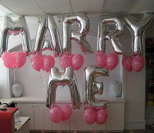 Globos de helio XXL de papel de aluminio, letras y números y caracteres en color dorado; plateado, 80 cm, gran decoración para fiesta de cumpleaños, boda, fiesta, plástico, 1 dorado., dorado