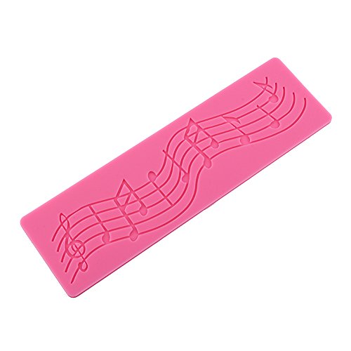 GLOGLOW Multi Music Note Lace Silicone Mold Fondant Mat Cake Decorating Tool Notas Musicales Lace Strip Candy Mold Herramienta de la hornada Cupcake Topper para Pasta de Goma Fondant Chocolate Crafts