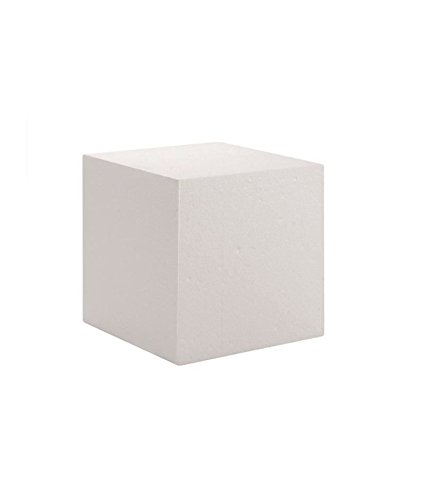 Glorex Cubo de poliestireno, Blanco, 20 x 20 x 20 cm