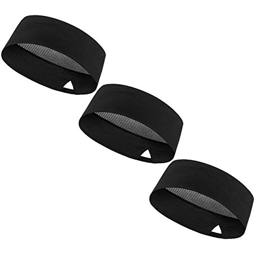 Glossia 3 Paquetes Sombrero de Cocinero Sombrero de Malla Gorro de Camarero Hombre y Mujer Gorro de Trabajo Tapa de Sushi Tapa Plana- Sombrero Unisex-un Tama？O