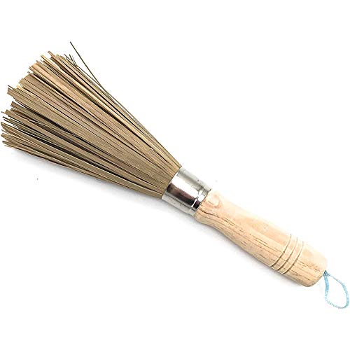 GLX 4 Trozo De Bambú Mango Largo Limpieza, Limpieza Escoba Wok Pincel De Bambú Sartenes Limpiar Pincel De Bambú Mango Largo para Las Cocinas Domésticas, Restaurantes, Equipo De Limpieza