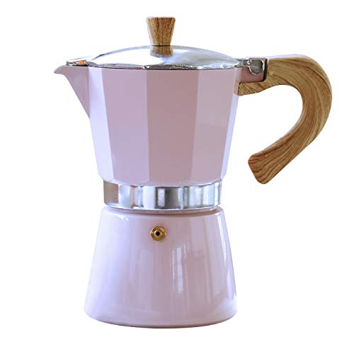 Gnali & Zani VEZ003/IND/PINK Venezia - Cafetera de espresso (3 tazas, aluminio), color rosa