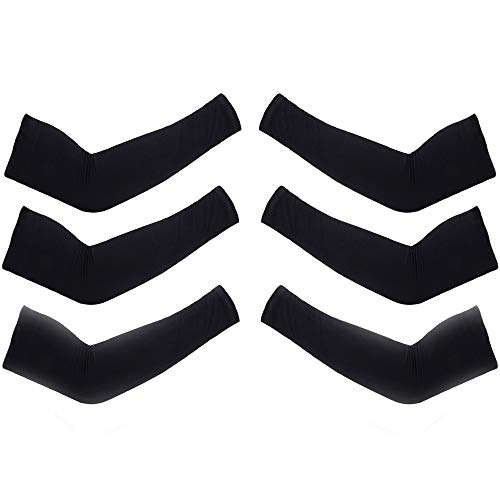 Gobesty Mangas de Brazo Protección UV Antideslizante, 3 Pares Manga Deportiva de enfriamiento Brazos Protección de la Piel para Ciclismo Golf Tenis conducción