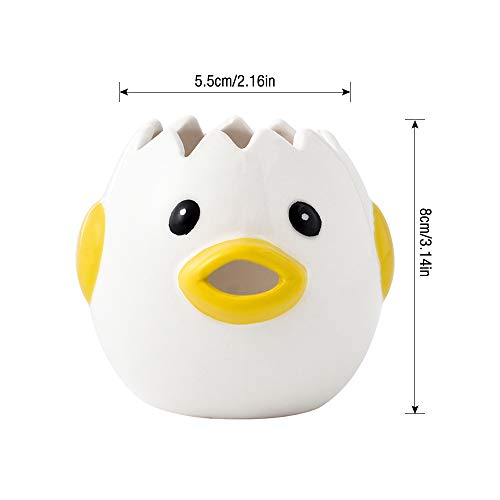 Gobesty Separador De Huevo Yema De Huevo Polluelo Blanco, Separador de clara de huevo pollo, Separador de huevo novedad, Aptas para el lavavajillas, Separador De Huevos Lindo
