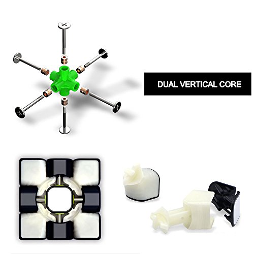 Gobus VALK 3 Power Cubo mágico Valk3 Cubo de Velocidad de Potencia Cubo de Rompecabezas 3x3x3 con un Soporte de Cubo y una Bolsa de Cubo (Negro)