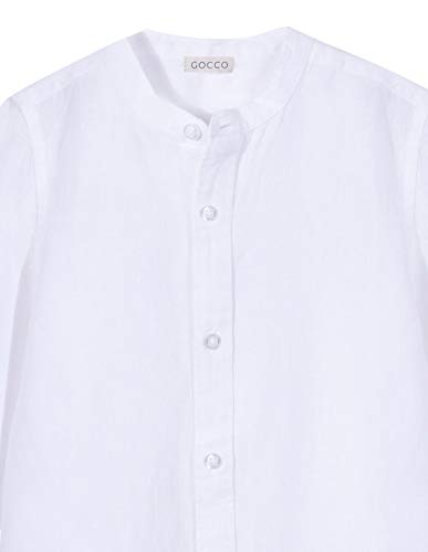Gocco Camisa Cuello Mao, Blanco (Blanco S02cmlca301wa), 2 años (Tamaño del Fabricante: T: 2-3) para Niños