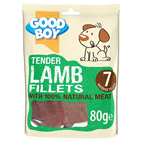 Good Boy - Filetes de Cordero con Sabor a Cordero, 10 Unidades, sin Sabor Artificial