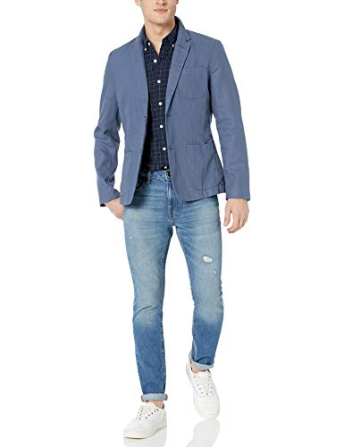 Goodthreads - Americana de lino de corte ajustado para hombre, Mezclilla, US L (EU L)