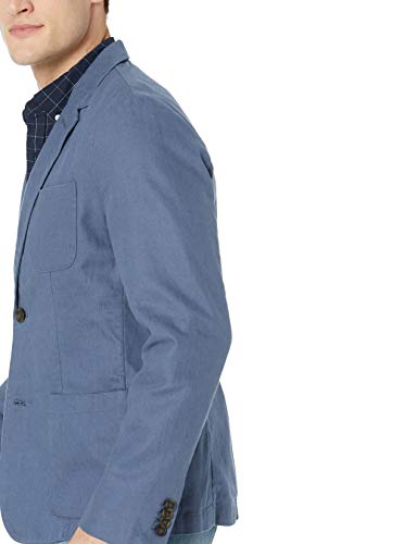 Goodthreads - Americana de lino de corte ajustado para hombre, Mezclilla, US L (EU L)