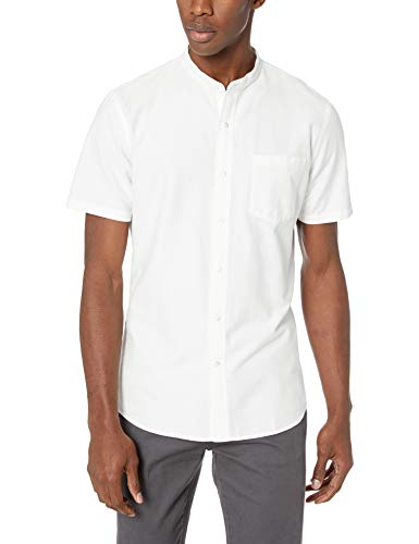 Goodthreads Camisa Standard Fit Oxford de Manga Corta con Cuello de Tira Hombre