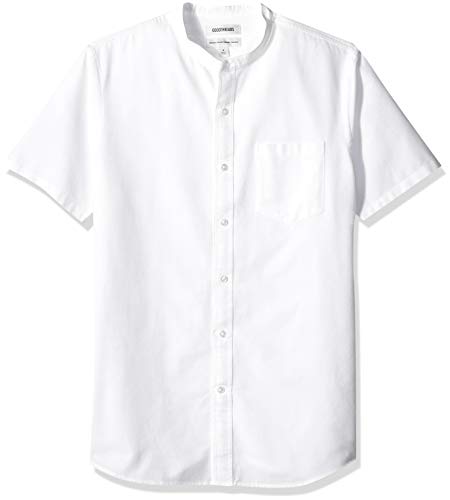 Goodthreads Camisa Standard Fit Oxford de Manga Corta con Cuello de Tira Hombre