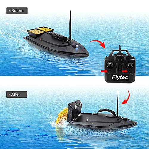 Goolsky Flytec Barco RC 2011-5 Buscador de Peces 1.5kg Carga de 500m Barco de Cebo de Pesca de Control Remoto 2.4GHz Barcos RC para Adultos y Niños