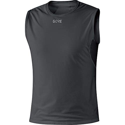 GORE WEAR M Camiseta interior de hombre GORE WINDSTOPPER, Talla: S, Color: Negro