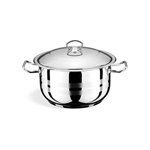 Görgle Vivaldi ROYAL, Olla de inducción, Cacerola de acero inoxidable con tapa, Diámetro: 40 cm, Volumen: 32 L