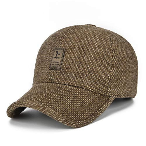 Gorra de algodón para Hombre de Invierno, Gorra de béisbol para Deportes al Aire Libre, Gorra de Lana Informal Coreana con protección para los oídos, otoño e Invierno