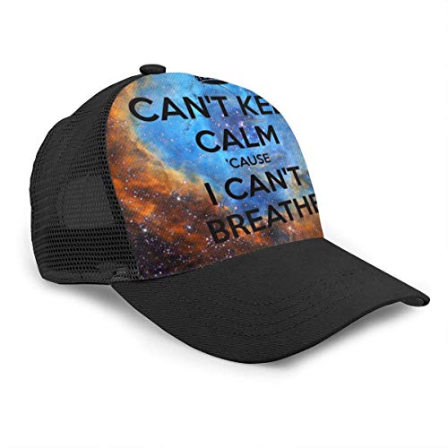 Gorra de béisbol de Moda Unisex Puede Mantener la Calma Puede Respirar Gorras Snapback 3D Sombreros de Camionero Sombrero de Hip Hop para Hombres Mujeres