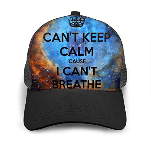 Gorra de béisbol de Moda Unisex Puede Mantener la Calma Puede Respirar Gorras Snapback 3D Sombreros de Camionero Sombrero de Hip Hop para Hombres Mujeres