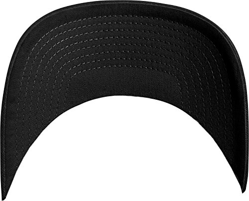 Gorra de béisbol Flexfit Wooly Combed de 6 paneles, unisex, para adultos y niños, unisex, 6277, negro/negro, xx-large