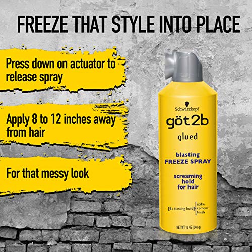 Got2b Spray para congelar con voladura pegada, 12 onzas