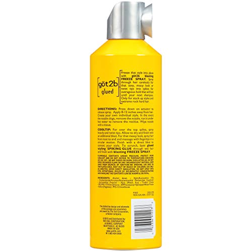 Got2b Spray para congelar con voladura pegada, 12 onzas