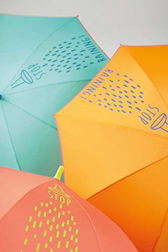 GOTTA Paraguas Infantil niño/niña. Antiviento y automático. Dibujo Lluvia - Stop Raining - Naranja