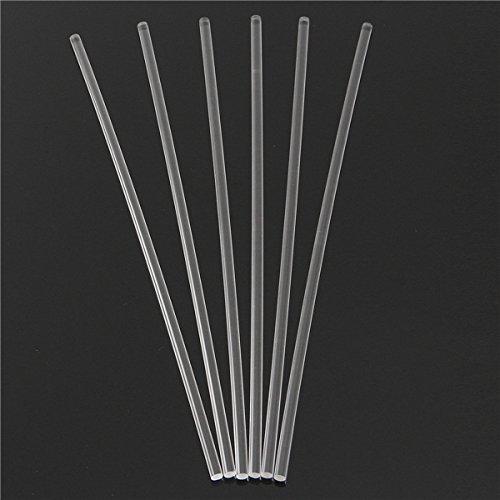 GOZAR Barra Sólida Redonda De Acrílico Transparente De 6Pcs 300 * 6 Mm