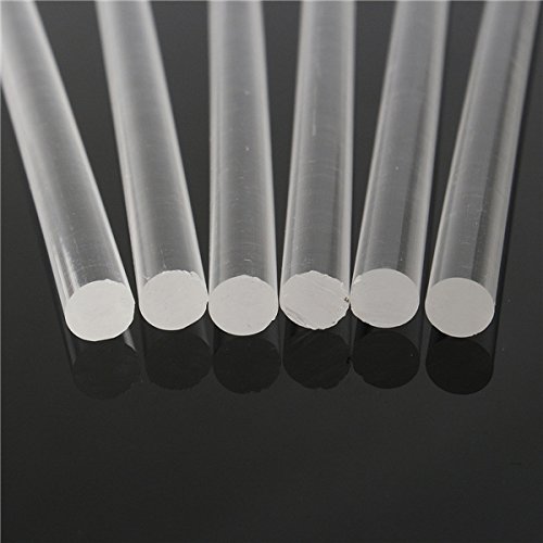 GOZAR Barra Sólida Redonda De Acrílico Transparente De 6Pcs 300 * 6 Mm