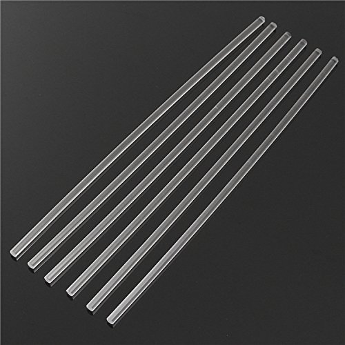 GOZAR Barra Sólida Redonda De Acrílico Transparente De 6Pcs 300 * 6 Mm