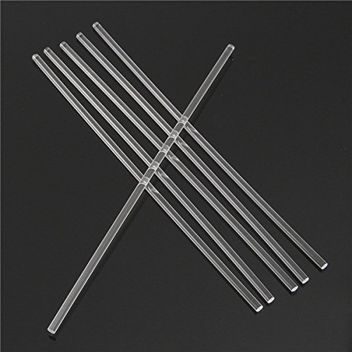 GOZAR Barra Sólida Redonda De Acrílico Transparente De 6Pcs 300 * 6 Mm