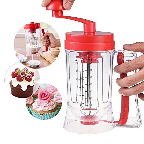 GPWDSN Batidora, Herramientas Manual De Crepe Máquina 800Ml Masa Bateador Dispensadores De Crema Separador Herramienta De Tortas Torta De La Mantequilla Batir La Hornada