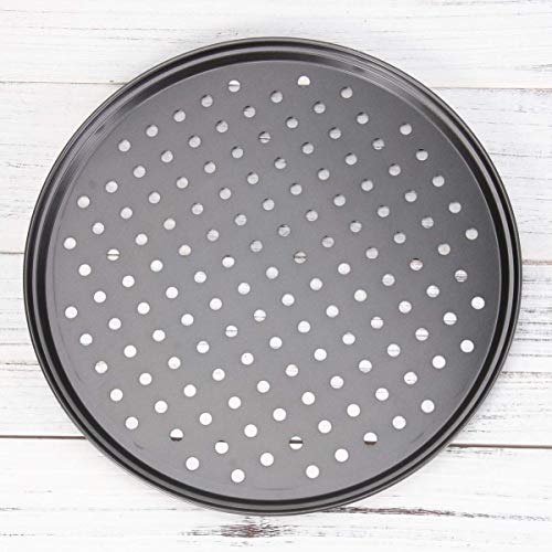 GPWDSN Sartén para Pizza con Agujeros Bandeja para Hornear Pizza Profesional Placa Antiadherente para Restaurante Parrilla para el hogar Herramientas para Hornear Barbacoa 12 Pulgadas