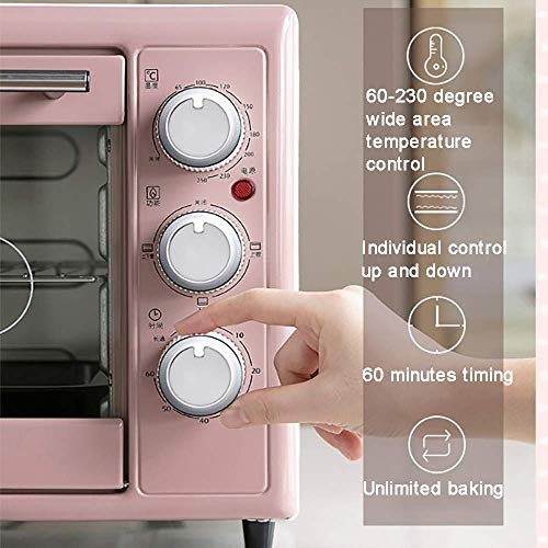 Gpzj Horno doméstico pequeño de Gran Capacidad de 30L 1600W, sincronización precisa y Control preciso de la Temperatura, Puede ayudarlo a Preparar Alimentos deliciosos y Ahorrar Tiempo, Rosa