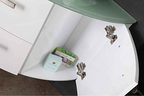 GRAFICA MA.RO SRL Muebles para baño Modelo Ambassador 120 cm para Cuarto de baño Espejo baño grifos Incl. Mueble + Columna + repisas + grifería + fregaderos
