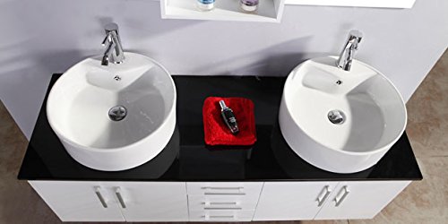 GRAFICA MA.RO SRL Muebles para baño Modelo Lion 150 cm para Cuarto de baño Espejo baño Grifo Incluido Mueble + 2 Espejos + repisas + grifería