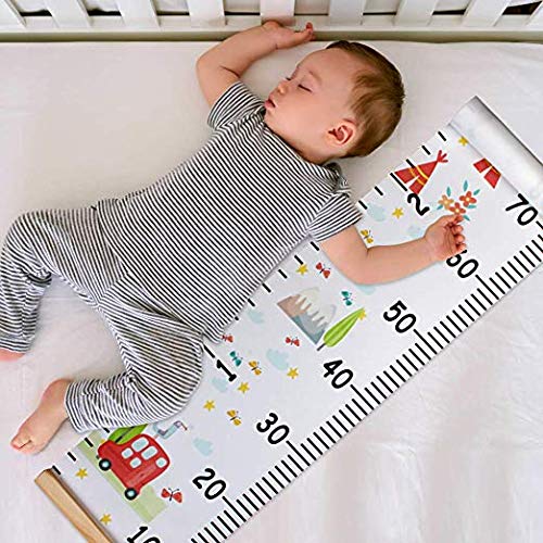 Gráficos de crecimiento para colgar en la pared, medidor niños pared para niños y niñas, decoración de la habitación infantil, Tabla de crecimiento 20 x 200 cm