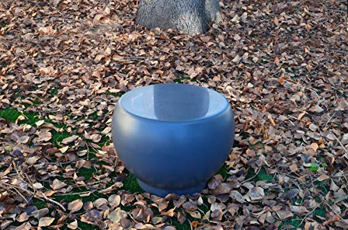 Grandecoracion.com Mesa Exterior - Interior, mesita Auxiliar Color Gris Oscuro, Modelo OU