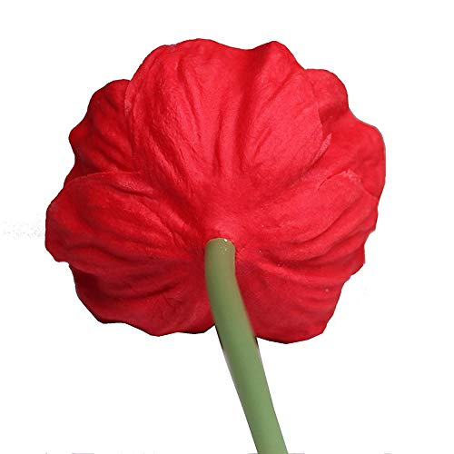 Grandlin - 10 flores artificiales rojas de amapola, flores artificiales para ramo de boda, arreglos para el hogar, sala de estar, mesa de comedor, mesa de centro de poliuretano de 31,7 cm