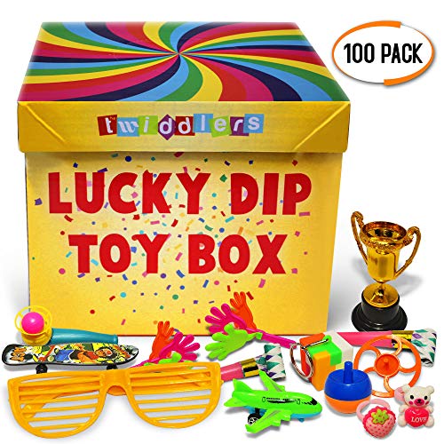 Granel 100 Juguetes Para Relleno Piñatas y Bolsas Regalo Fiestas Cumpleaños Infantiles Colegio - Incluye Caja - Premios Recompensas Regalos Juguete Party Favour Fiesta Infantil Pinata Niños