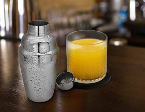 Granny's Kitchen Coctelera en Acero Inoxidable - Cocktail Shaker Profesional de Barman - Mezclador Tres Piezas para Preparar Cócteles Batidos - 550 ml